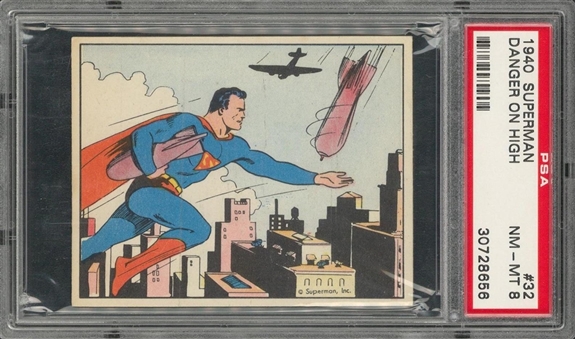 1940 R145 Gum, Inc. "Superman" #32 "Danger on High" – PSA NM-MT 8